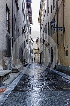 Narrow streets in Florence.Italy
