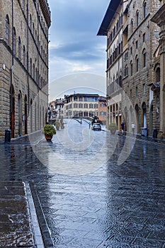 Narrow streets in Florence.Italy