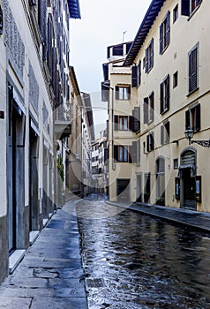 Narrow streets in Florence.Italy