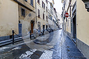 Narrow streets in Florence.Italy