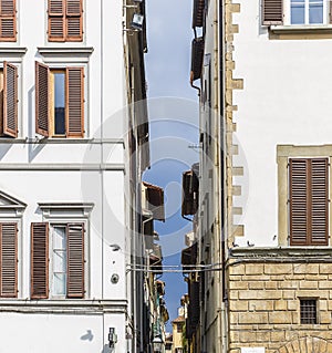 Narrow streets in Florence.Italy