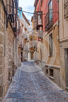 Narrow streets in historic Toledo, Spain