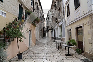 Narrow streets of Å ibenik Croatia