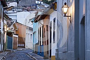 Narrow streets in Minas Gerais