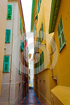 Narrow streets of Monaco Old Town
