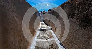 Narrow streets of Oia. Santorini. Greece