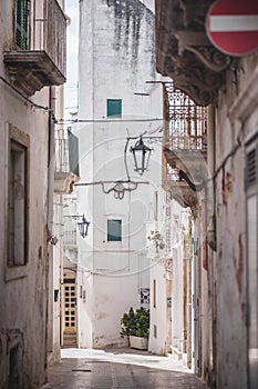 Narrow streets of old town of Martina Franca,