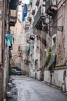 Narrow streets of old town of Taranto, photo