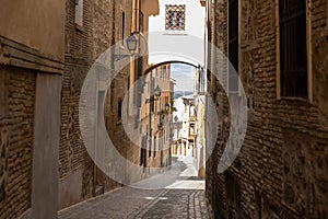 Narrow streets of old town of Toledo, Spain