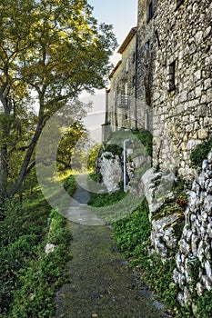 Narrow streets in the old village France