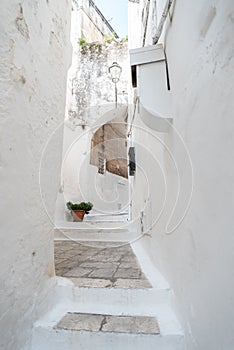 Narrow streets of Ostuni, Italy