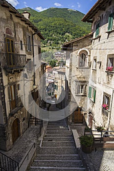 Narrow streets in Scanno photo