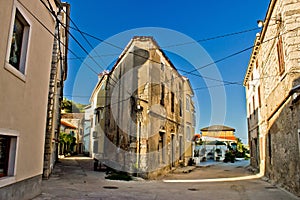 Narrow streets of Susak - traditional architecture
