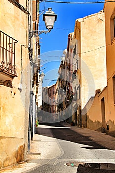 Narrow streets in the village of Jijona in Alicante