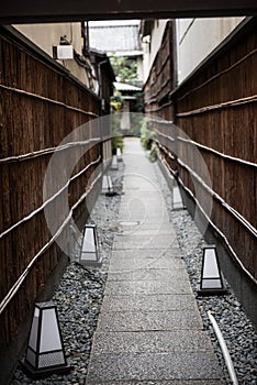 A narrow and thin path in Japan