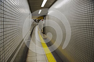 Narrow underground passage