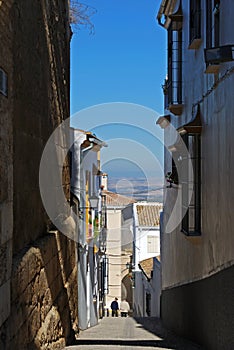 Narrow village street, Estepa, Spain. photo