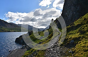 Narrow Walking Path Beside Ennerdale Water Resevoir