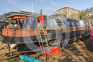 Narrowboat under renevation