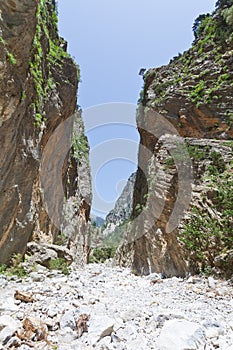 Narrowest part of the Samaria Gorge