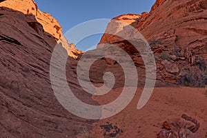 Narrowing of Spur Canyon at Horseshoe Bend Arizona