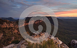 Narrowneck Sunset Blue Mountains