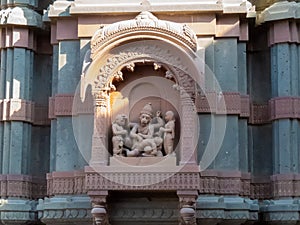 Narsimha God Statue in Indian Temple.