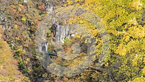 Naruko Gorge Autumn leaves in the fall season, Japan