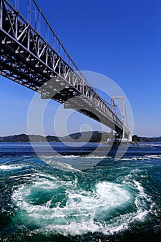 Naruto whirlpools in Pacific ocean, Osaka, Japan