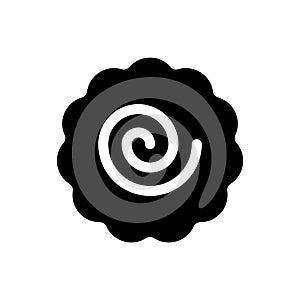 Narutomaki or kamaboko surimi vector filled icon