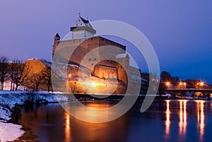 Narva castle by evening