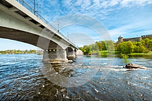 Narva River. Estonia and Russia border