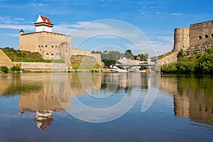 Narva river. Estonian-Russian Border, Europe