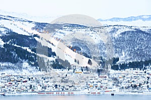 Narvik Cityscape Skiing