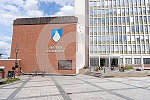 Exterior of Narvik city hall in Narvik, Norway