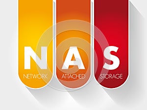 NAS - Network Attached Storage acronym photo