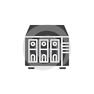 NAS server icon vector photo