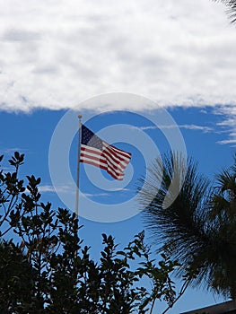 NASA Space Center Tours American Flag