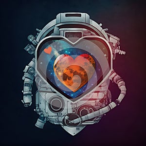 nasa space exploration style heart, neural network generated art