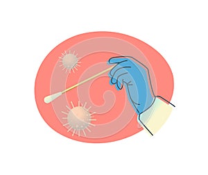 Nasal Nasopharyngeal and Buccal Swab - Buccal Smear Testing for COVID-19 - Icon