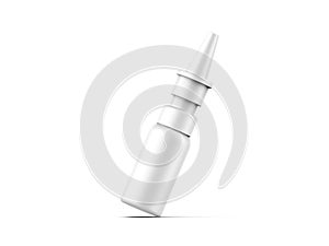 Nasal spray bottle mockup isolated on white background