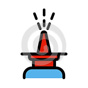 Nasal spray color vector icon in simple style