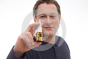 Nasal spray man