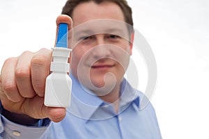 Nasal spray man