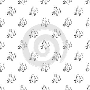 Nasalis monkey pattern vector seamless