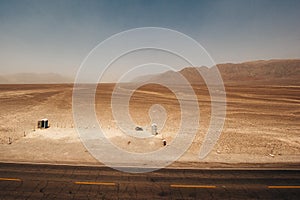 Nasca lines on Pan american highway, Peru