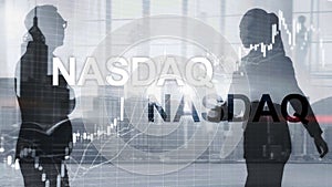Nasdaq Stock Market Finance Concept. Market crisis. photo