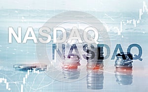 Nasdaq Stock Market Finance Concept. Market crisis photo