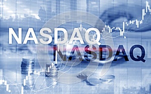 Nasdaq Stock Market Finance Concept. Market crisis photo