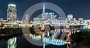 Nashville Night Skyline photo